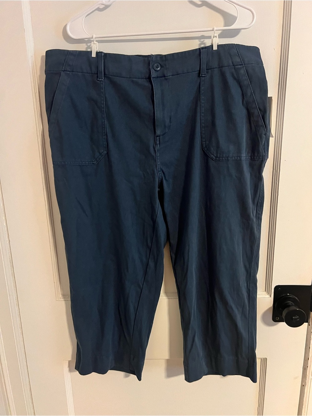32 Degrees Women's Navy Cropped Straight-Leg Pants